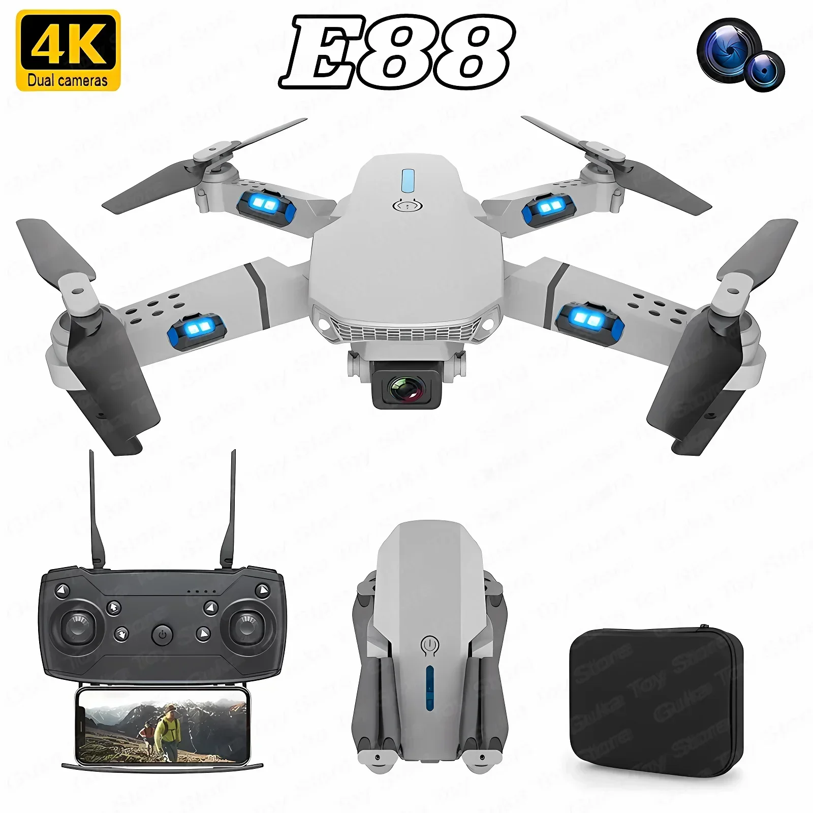 Drone Camera Professional - E88 pro wifi fpv drone grande