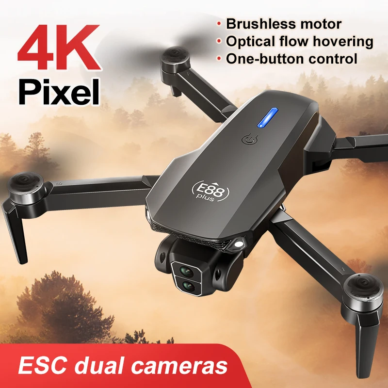 Novo drone quadricóptero E88 P - Drone Camera Hd avaliação e preço