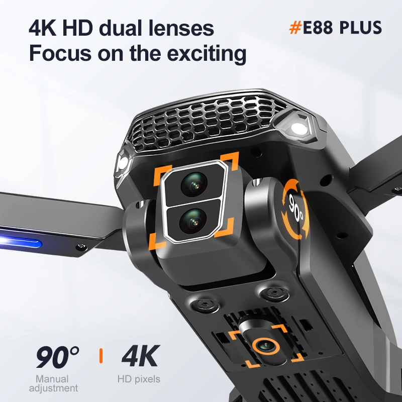 Novo drone quadricóptero E88 P - Drone Camera Hd avaliação e preço
